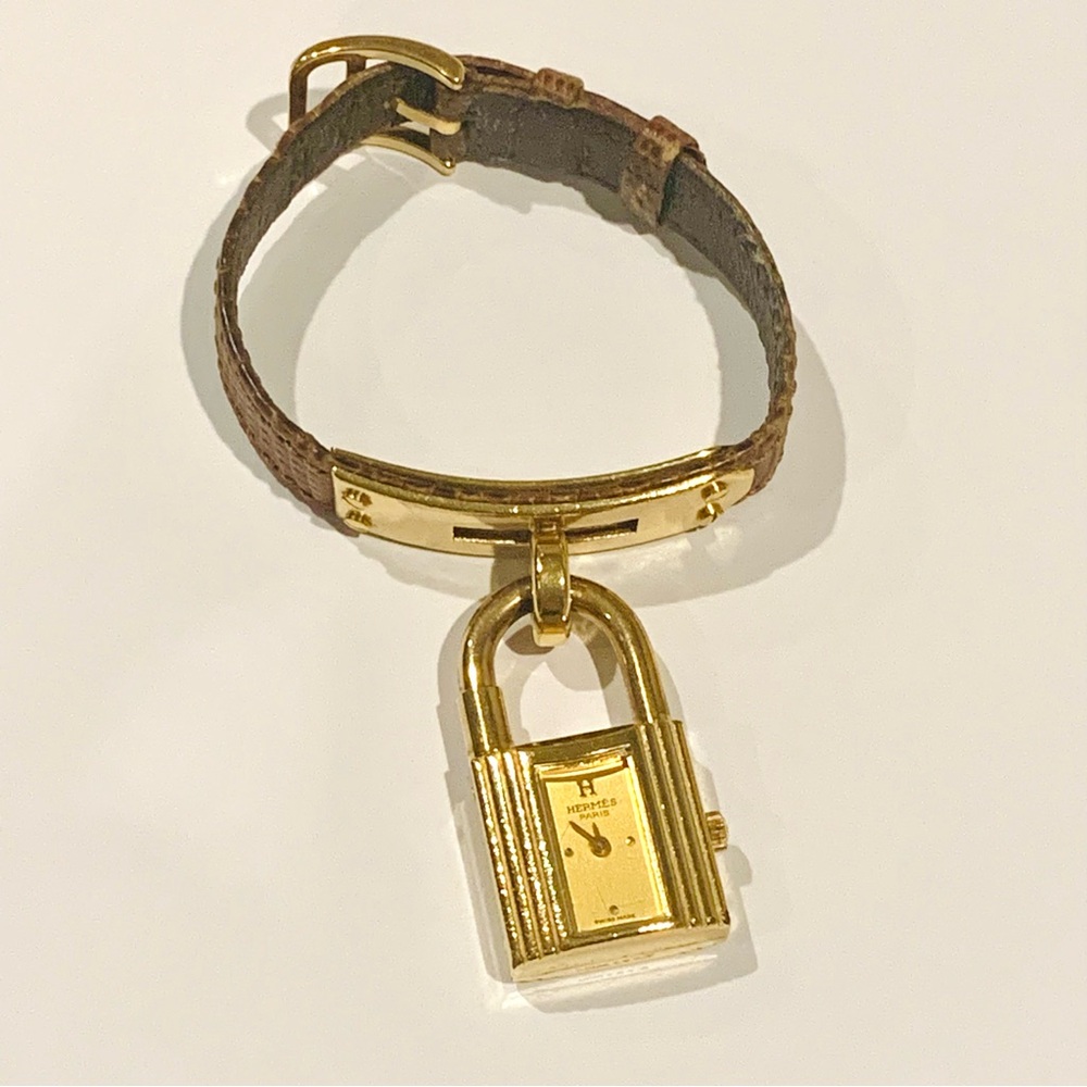 💯 AUTH HERMES Kelly Locket Watch